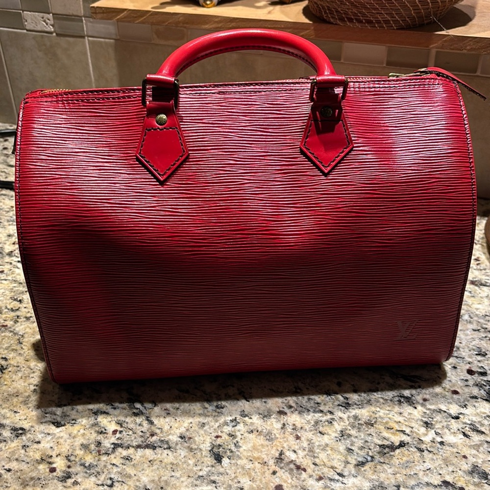 Louis Vuitton Epi Red Speedy 35